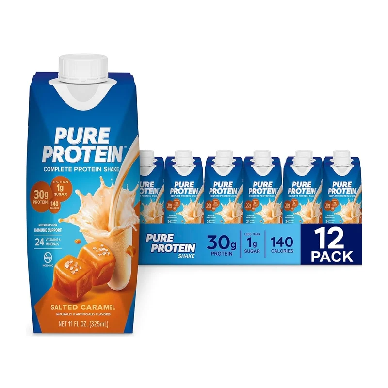 Pure Protein Suplemento Deportivo Proteína Lista para Beber 325 ml, 12 Unidades