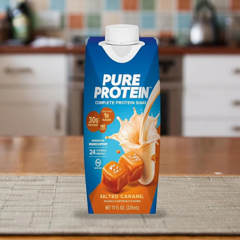 Pure Protein Suplemento Deportivo Proteína Lista para Beber 325 ml, 12 Unidades