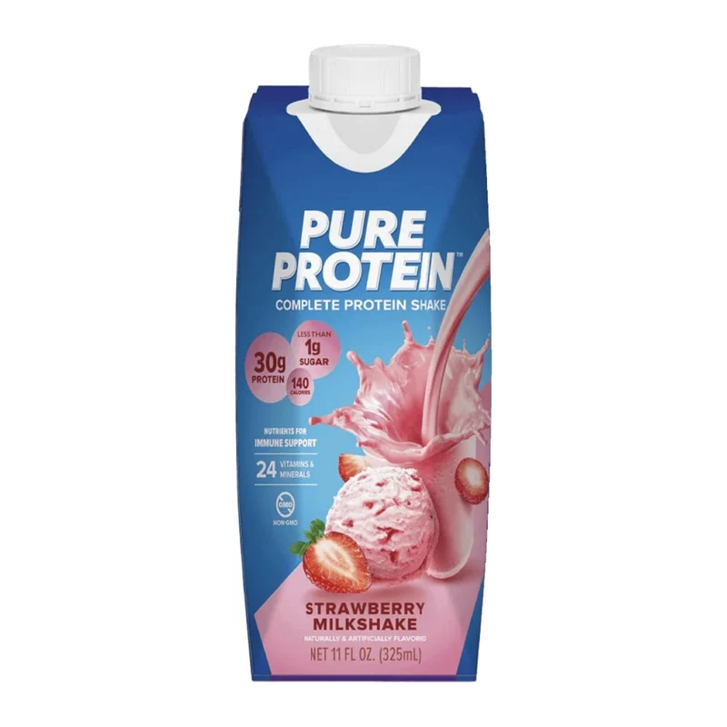 Pure Protein Suplemento Deportivo Proteína Lista para Beber 325 ml, 12 Unidades