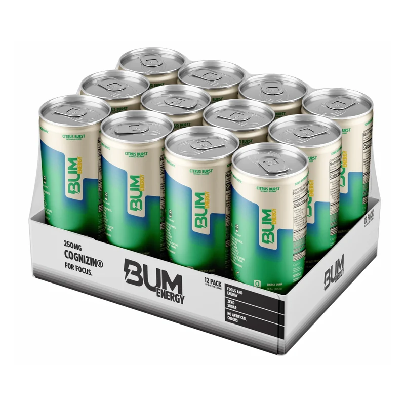 Raw Nutrition Set Bebidas Energéticas BUM Energy 12oz, 12 Unidades