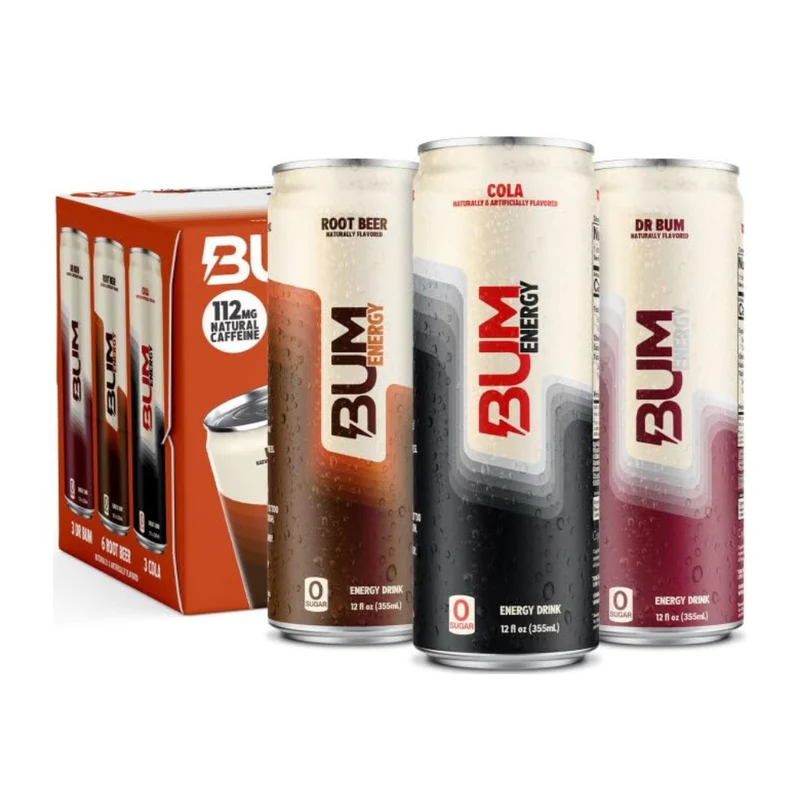 Raw Nutrition Set Bebidas Energéticas BUM Energy 12oz, 12 Unidades