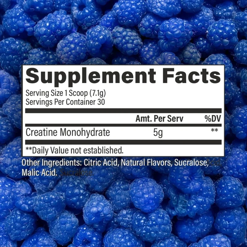 RAW Nutrition Suplemento Deportivo Creatina Monohidratada, 30 Porciones
