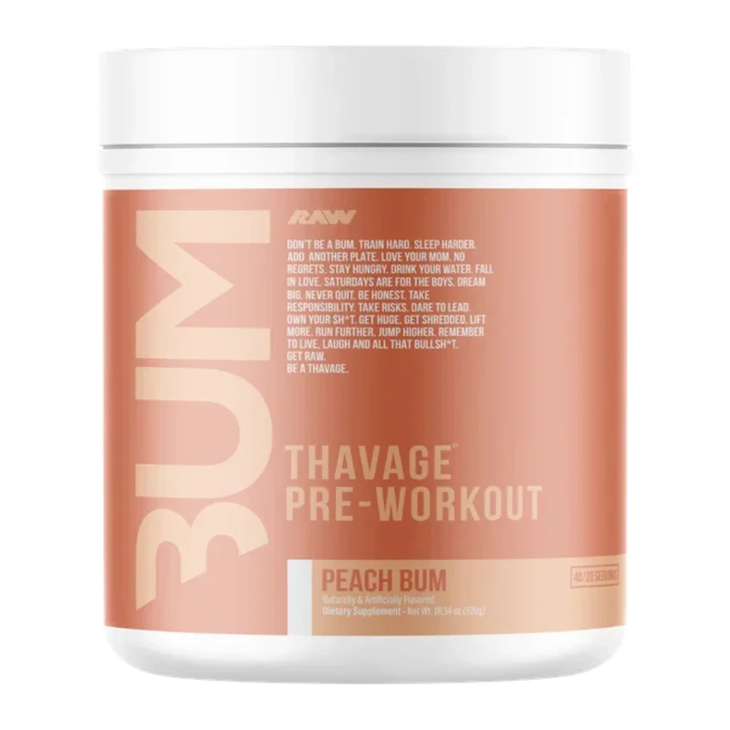 RAW Nutrition Suplemento Deportivo CBUM Thavage Pre-Workout, 40/20 Porciones