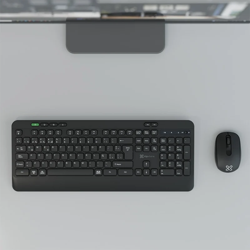 Klip Xtreme Kit Teclado y Mouse Inalámbrico Encourage KBK-750, Caja Abierta
