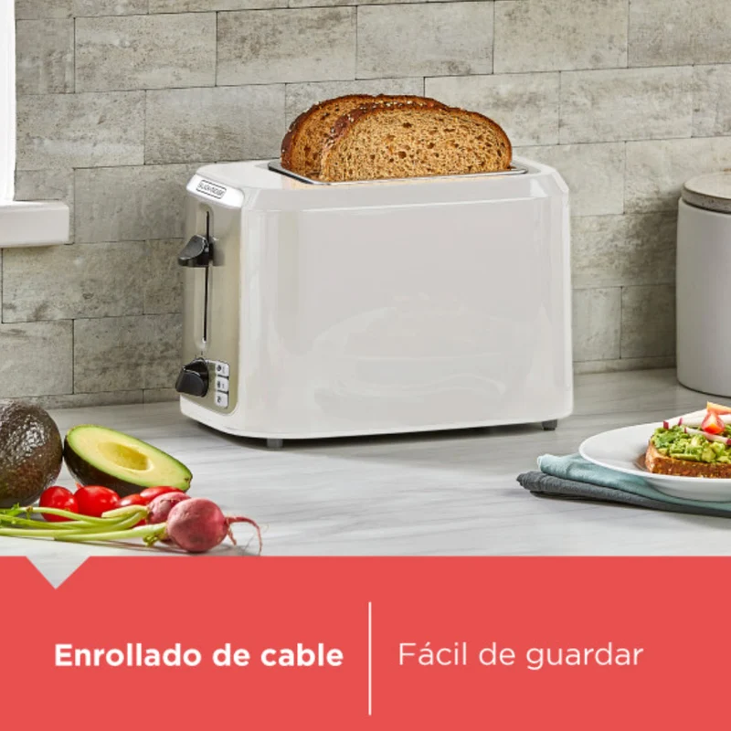 Black & Decker Tostador de Pan 2 Rebanadas, TR7827-1WDLA