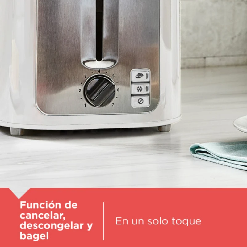 Black & Decker Tostador de Pan 2 Rebanadas, TR7827-1WDLA