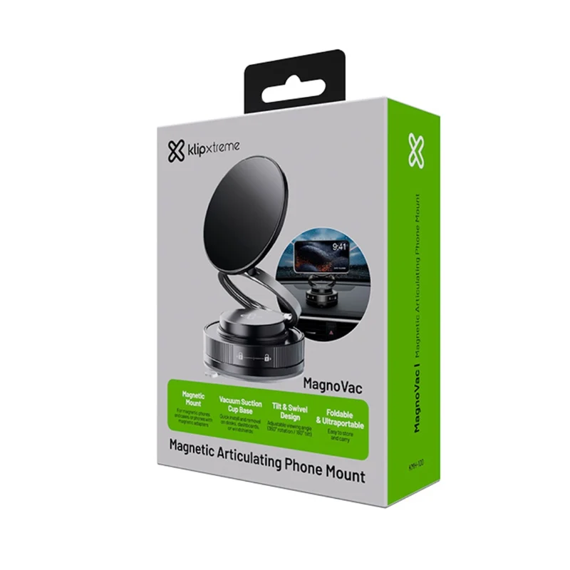 Klip Xtreme Soporte de Celular MagnoVac para Carro, KMH-100