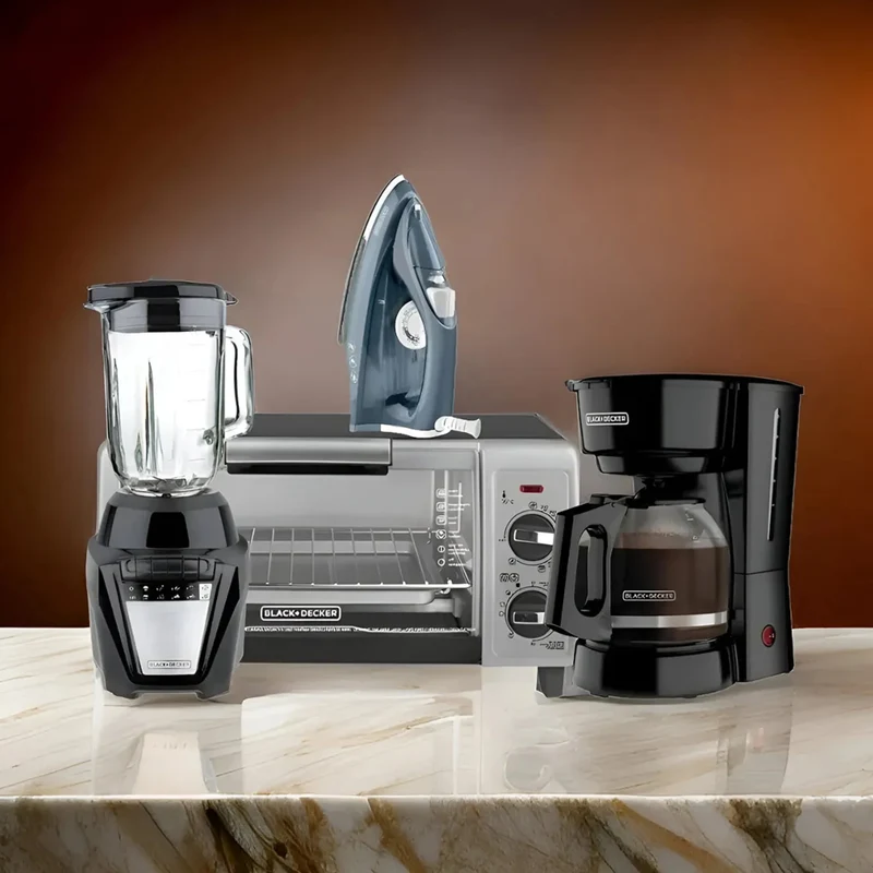 Black & Decker Combo Plancha + Horno Tostador + Licuadora + Coffee Maker, CBBD1747