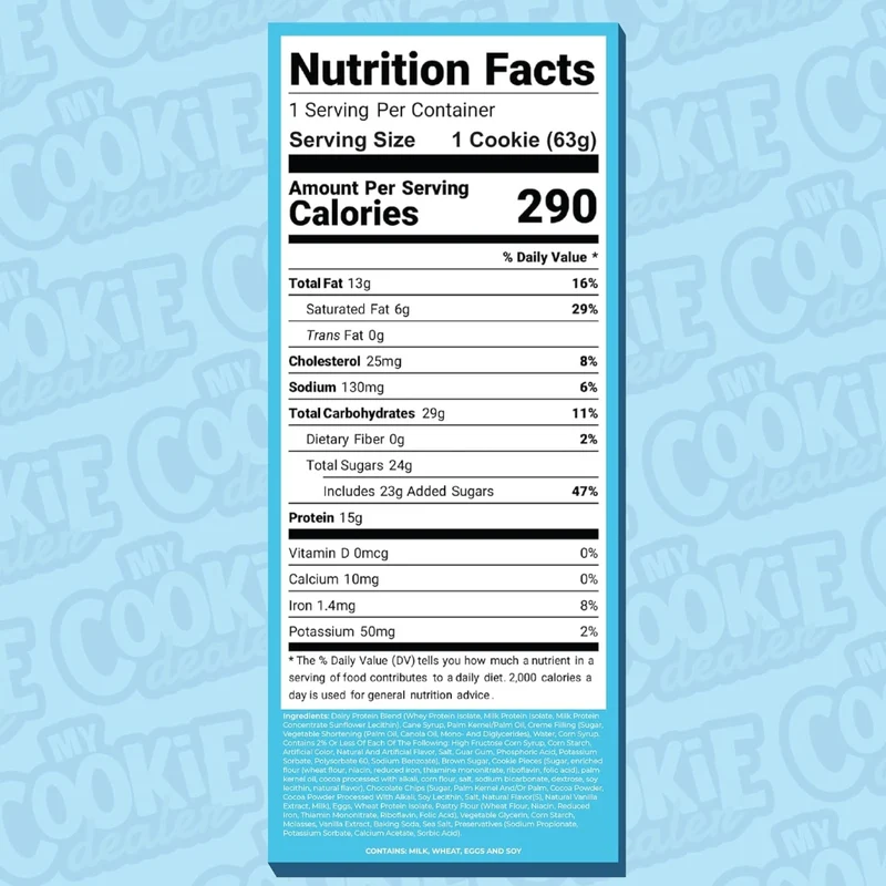 My Cookie Dealer Set Galletas de Proteína 4 Oz, 12 Unidades