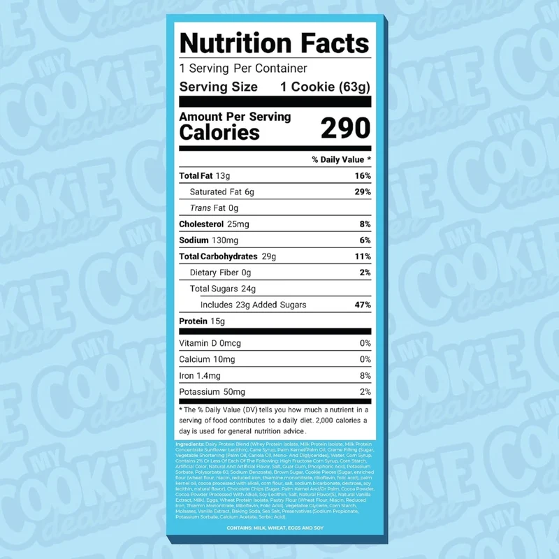 My Cookie Dealer Set Galletas con Proteína 2 Oz, 12 Unidades