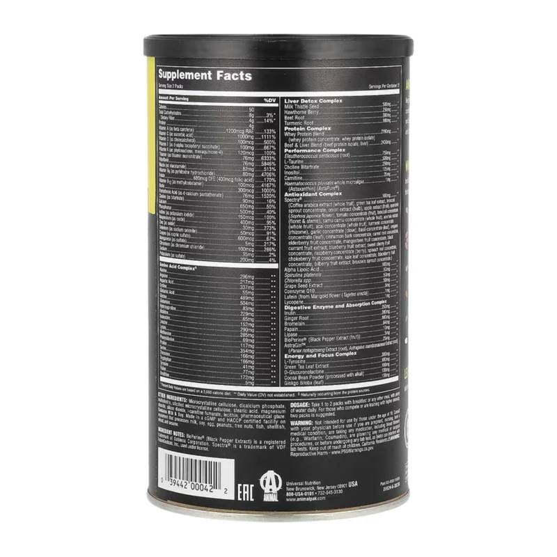 Universal Nutrition Suplemento Deportivo Animal Ultimate Fundation, 44 Packs