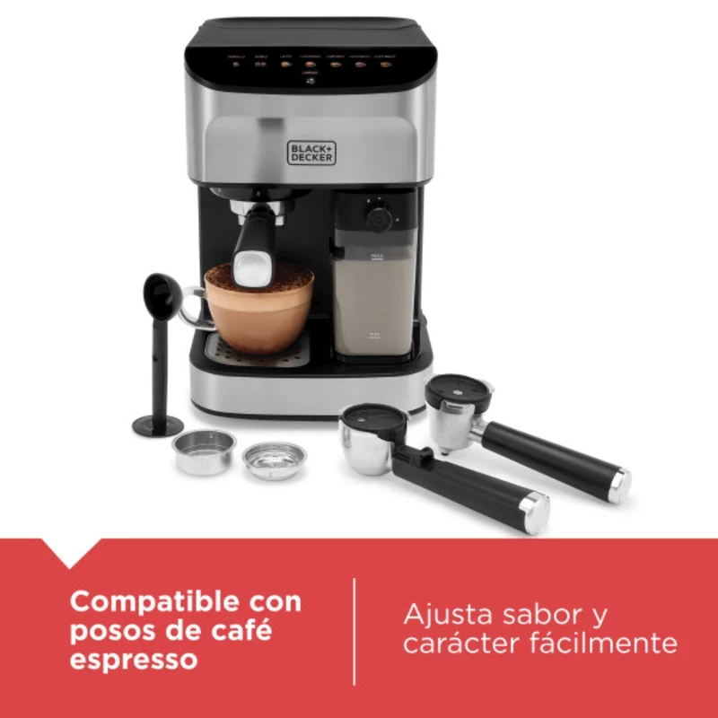 Black & Decker Máquina para Café Espresso Semiautomática, EM0412-1SDLA