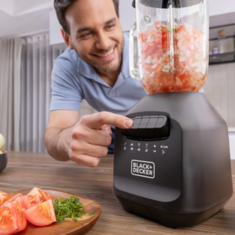 Black & Decker Licuadora Jarra de Vidrio 1.25 Litros Ice Crush, BL2209GBB-LA