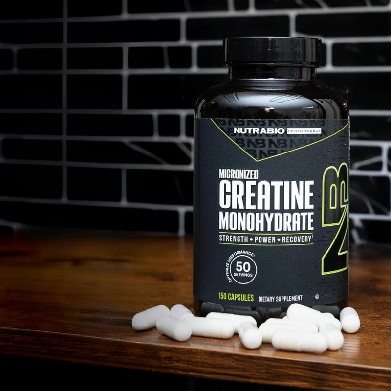 NutraBio Suplemento Alimenticio Creatina Monohidratada, 150 Cápsulas