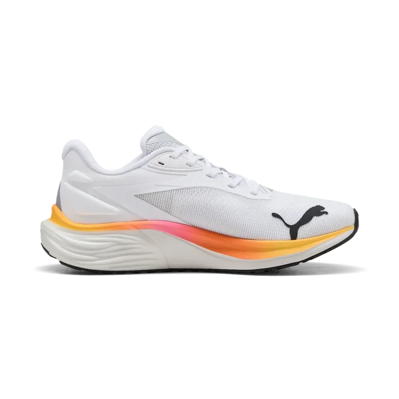 Puma Electrify Nitro 4, Laufschuhe, Herren, PUMA White/Poison Pink/Sun Stream, B - Ware, kein Umtausch