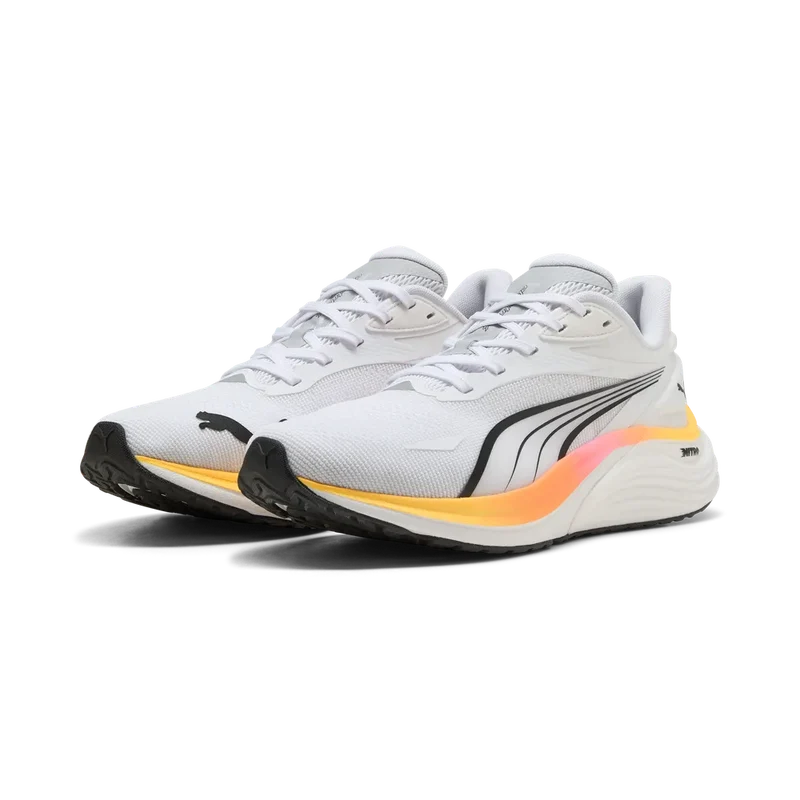 Puma Electrify Nitro 4, Laufschuhe, Herren, PUMA White/Poison Pink/Sun Stream, B - Ware, kein Umtausch