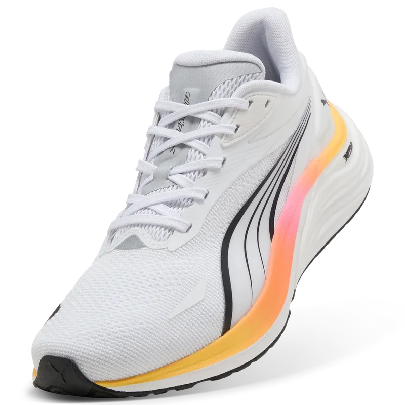 Puma Electrify Nitro 4, Laufschuhe, Herren, PUMA White/Poison Pink/Sun Stream, B - Ware, kein Umtausch