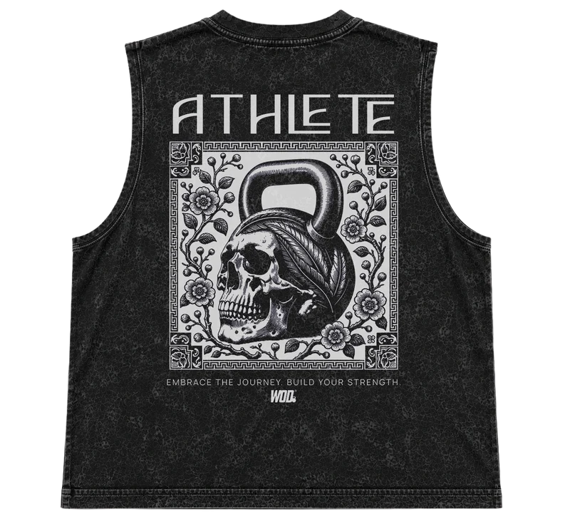 Playera Crop Tank Always Reborn Mineral Wash Negra