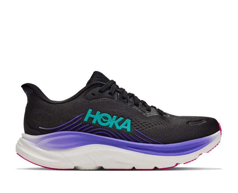 Hoka Clifton 11, Laufschuh, Damen, Black/Neon Nebula