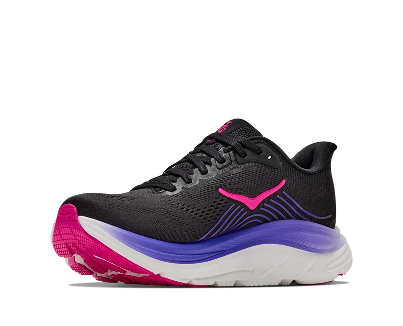 Hoka Clifton 11, Laufschuh, Damen, Black/Neon Nebula