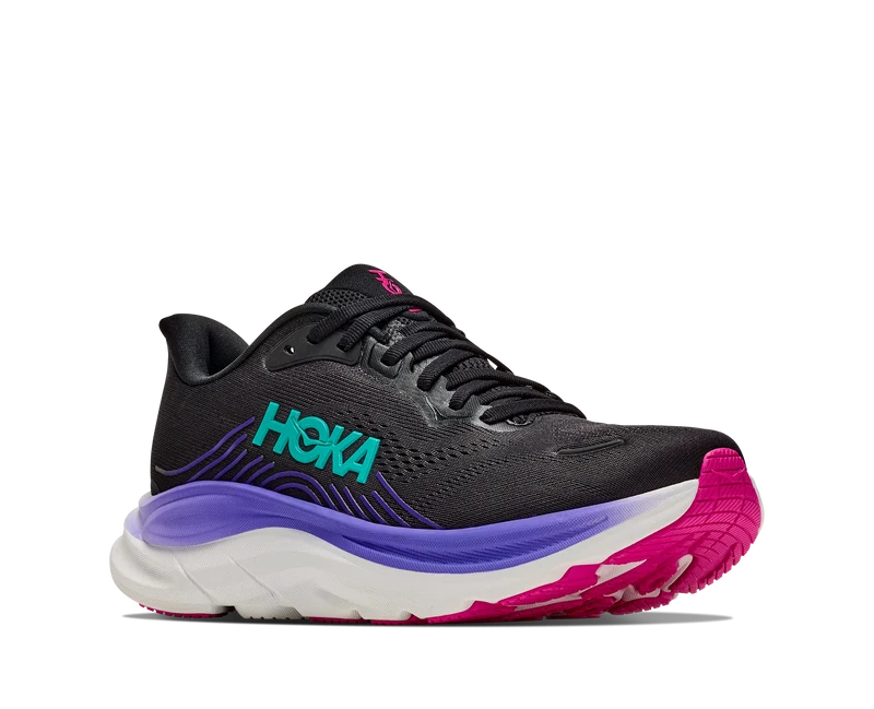 Hoka Clifton 11, Laufschuh, Damen, Black/Neon Nebula