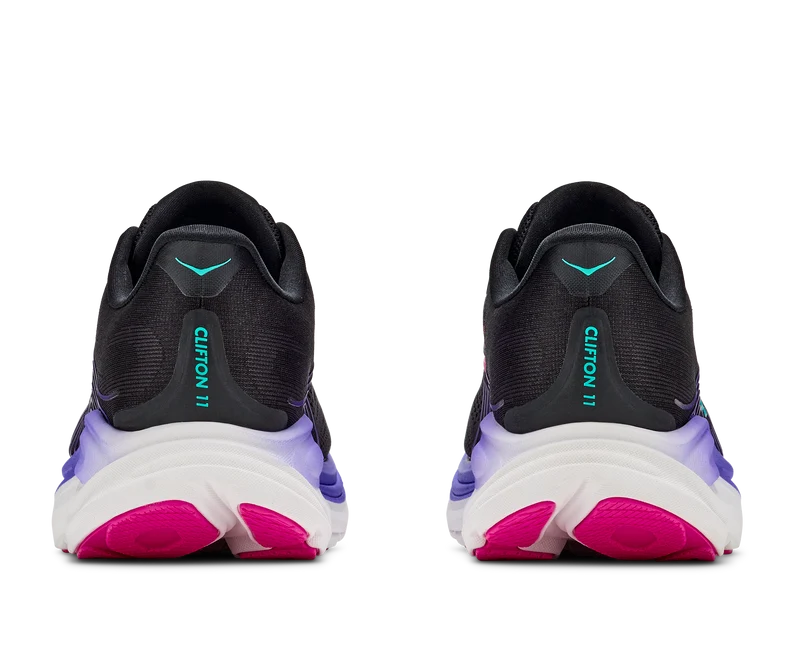 Hoka Clifton 11, Laufschuh, Damen, Black/Neon Nebula