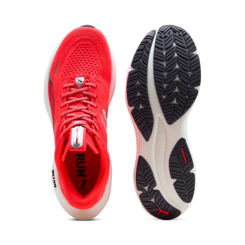 Puma Magnify NITRO 3, Laufschuhe, Herren, Ultra Red/Inky Depths