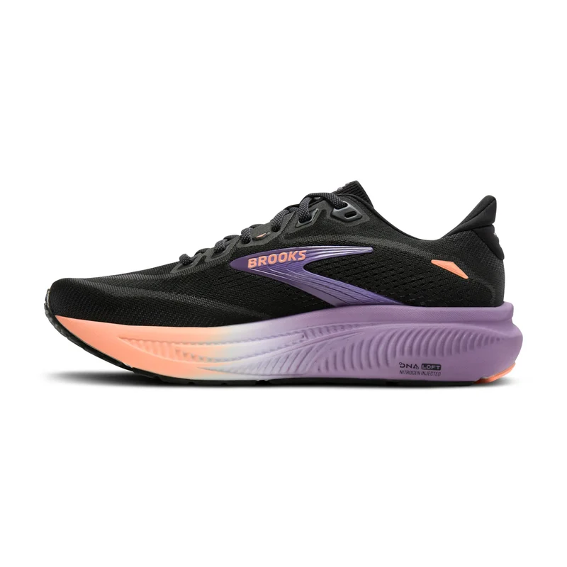 Brooks Ghost 18, Laufschuh, Damen, Black/Mulled Grape/Peach