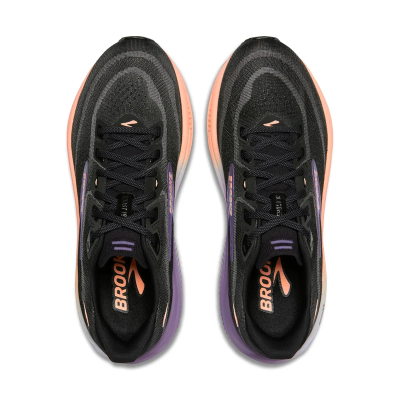Brooks Ghost 18, Laufschuh, Damen, Black/Mulled Grape/Peach
