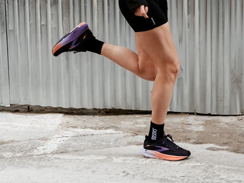 Brooks Ghost 18, Laufschuh, Damen, Black/Mulled Grape/Peach