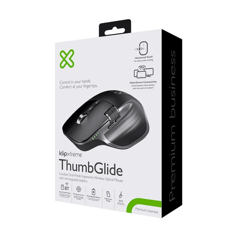 Klip Xtreme Mouse Inalámbrico ThumbGlide, KMB-550