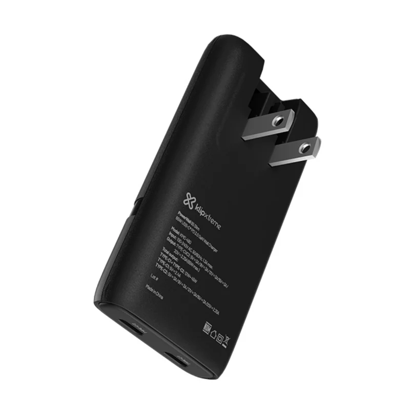Klip Xtreme Cargador de Pared 2 Puertos 65 W, KMC-490