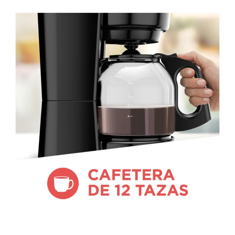 Black & Decker Coffee Maker Eléctrico 12 Tazas (CM0915BK-LA)
