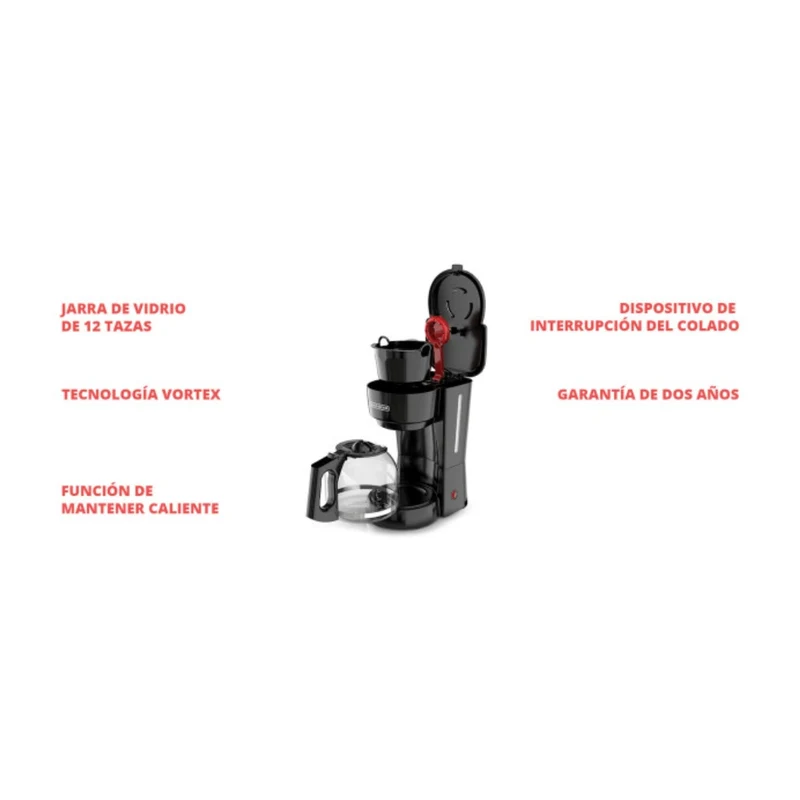 Black & Decker Coffee Maker Eléctrico 12 Tazas (CM0915BK-LA)