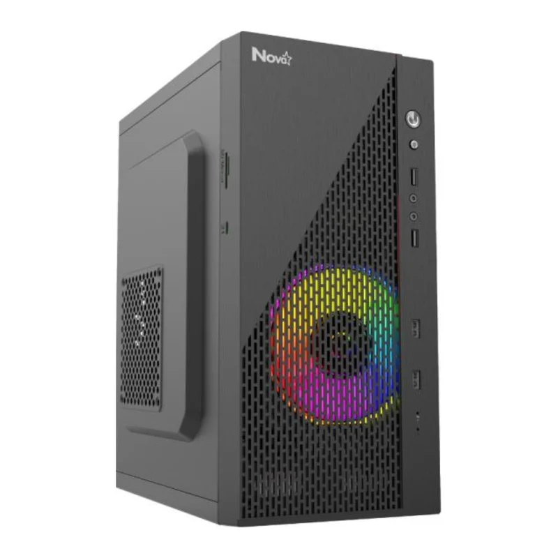 Nova Case Mini Torre Micro ATX Sin Ventilación, CM01H1RA001