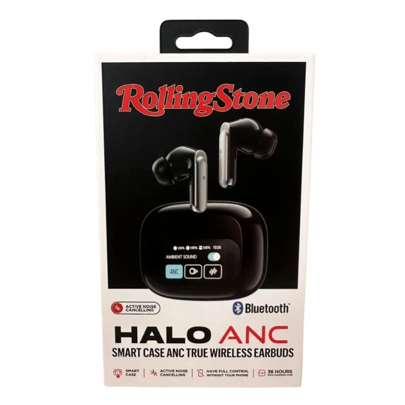 Rolling Stone Audífonos Inalámbricos TWS con Pantalla LCD Halo ANC