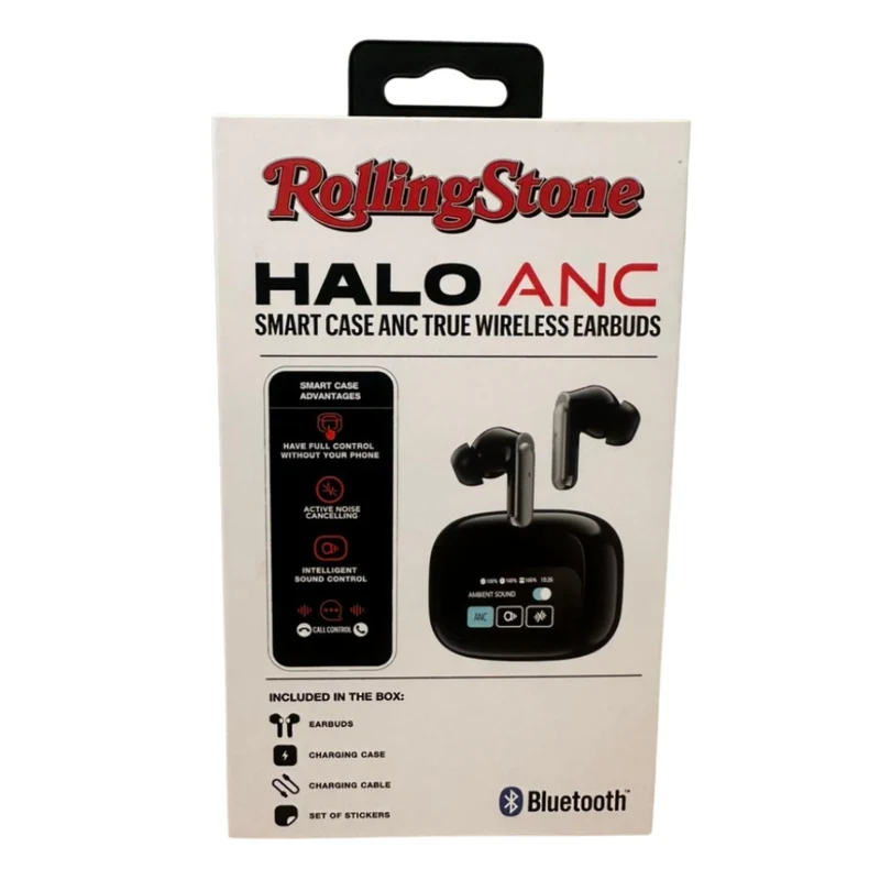 Rolling Stone Audífonos Inalámbricos TWS con Pantalla LCD Halo ANC