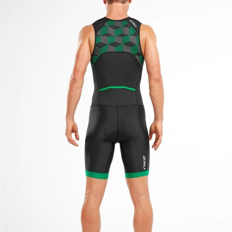 2XU Active TriSuit, Herren, Black/Retro Jolly Green