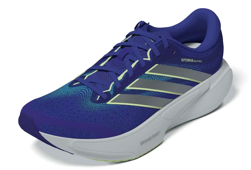 Adidas Supernova Solution 3, Laufschuh, Herren, Dust Blue/Tech Grey Metallic/Lime Burst