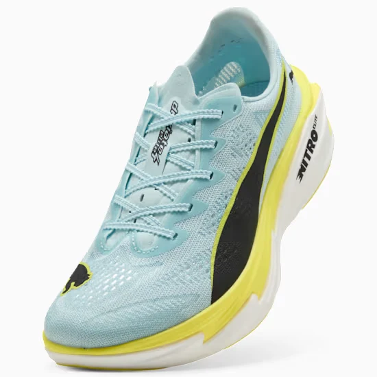 Puma Deviate Nitro Elite 4, Laufschuh, Damen, Fresh Water/Lemon Crush/PUMA Black