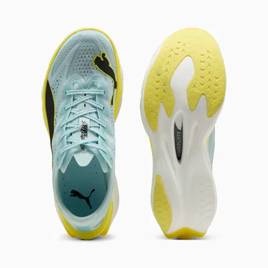 Puma Deviate Nitro Elite 4, Laufschuh, Damen, Fresh Water/Lemon Crush/PUMA Black
