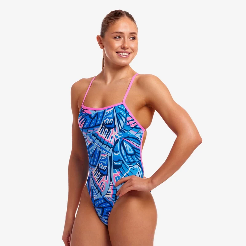 Way Funky Funkita Eco High Leg One Piece Soaring Hi, Badeanzug, Damen