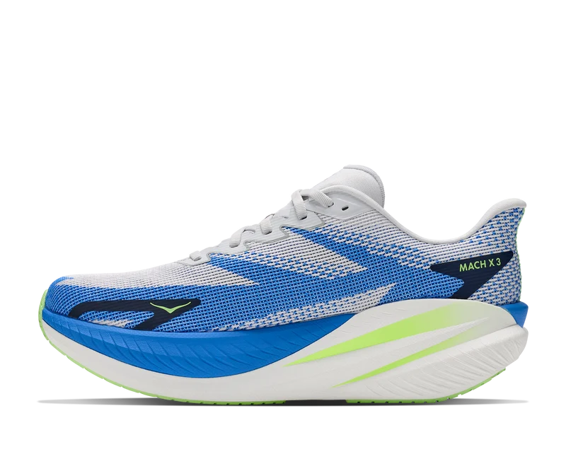 Hoka Mach X 3, Laufschuhe, Herren, Cosmic Grey/Virtual Blue
