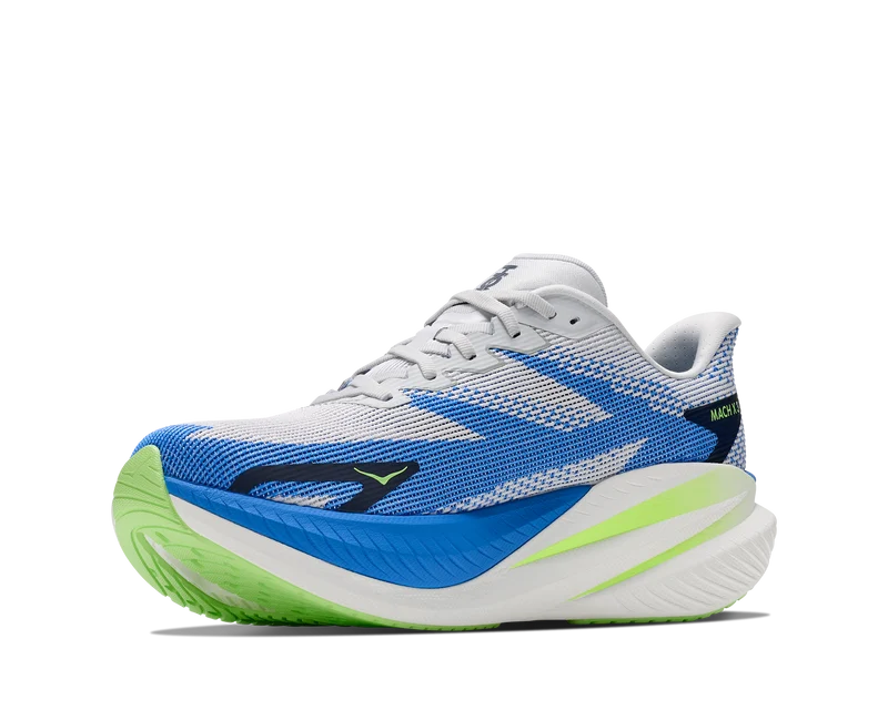 Hoka Mach X 3, Laufschuhe, Herren, Cosmic Grey/Virtual Blue