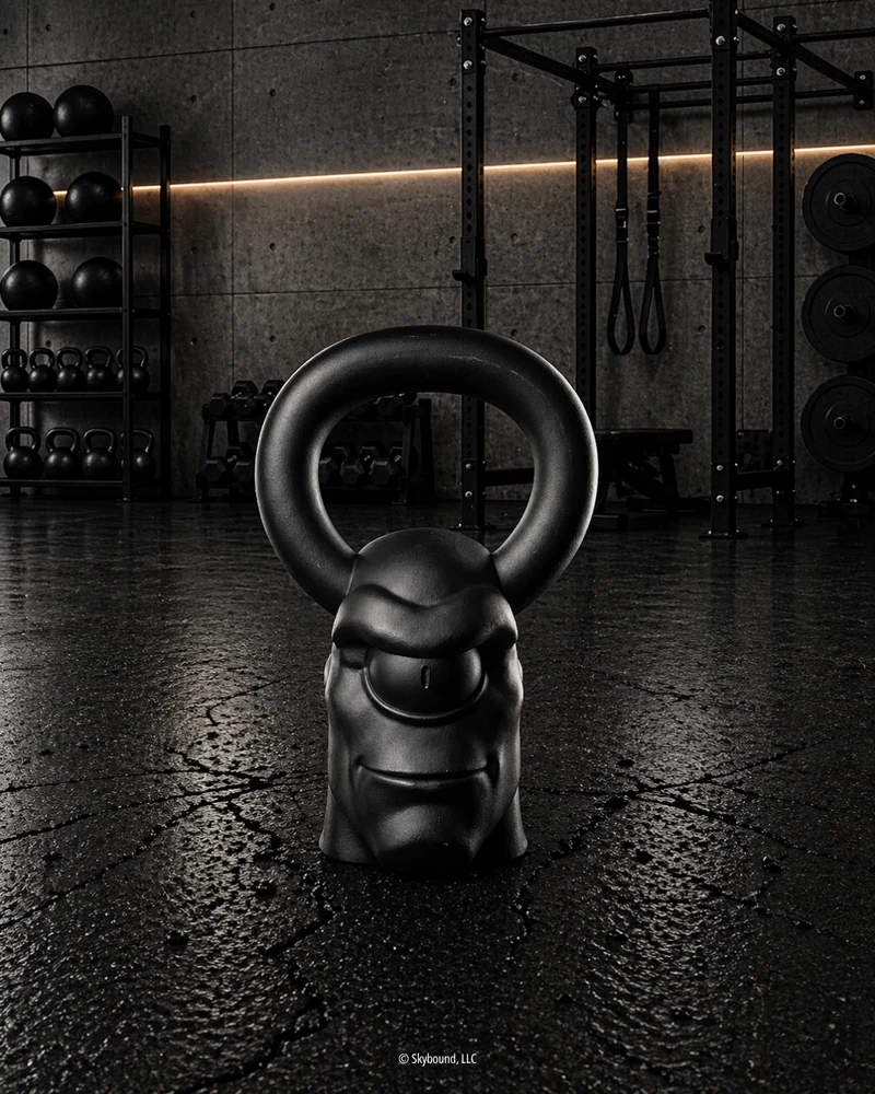 ALLEN THE ALIEN Matte Black Kettlebell 1 of 40 - 50lbs