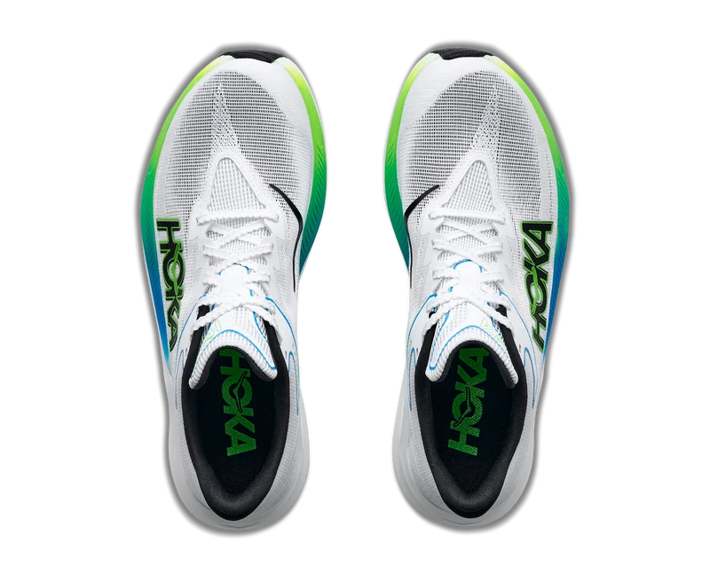 Hoka Rocket X 3, Laufschuh, unisex, Frost/Electric Lime