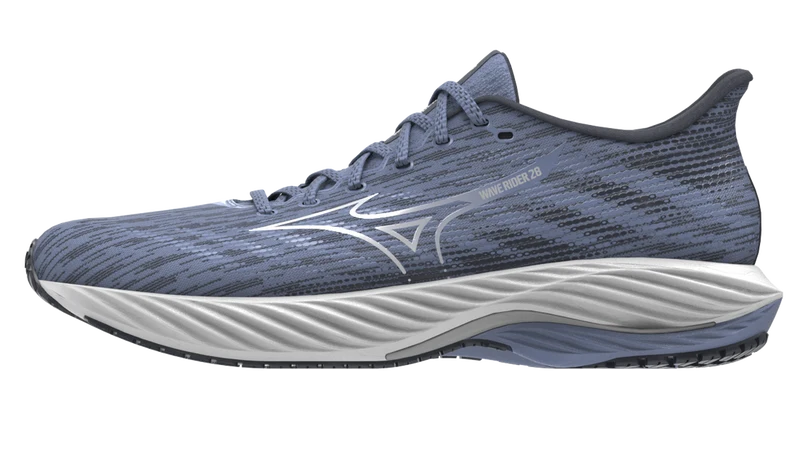 MIZUNO Wave Rider 28, Damen, Purple Impression/White/India Ink