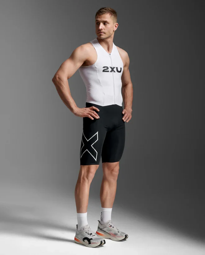 2XU Light Speed React Trisuit, Herren, Black/White