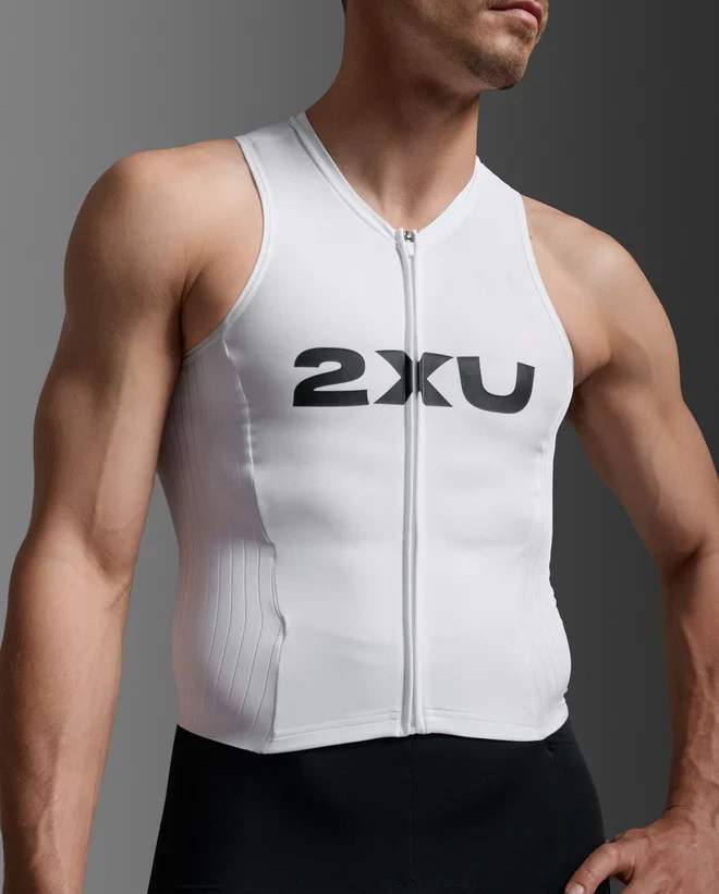 2XU Light Speed React Trisuit, Herren, Black/White