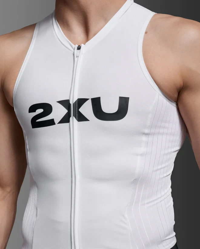 2XU Light Speed React Trisuit, Herren, Black/White